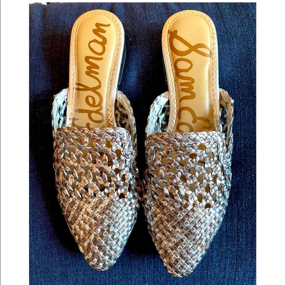 Sam Edelman Shoes - Sam Edelman metallic woven mules 8 NWOB